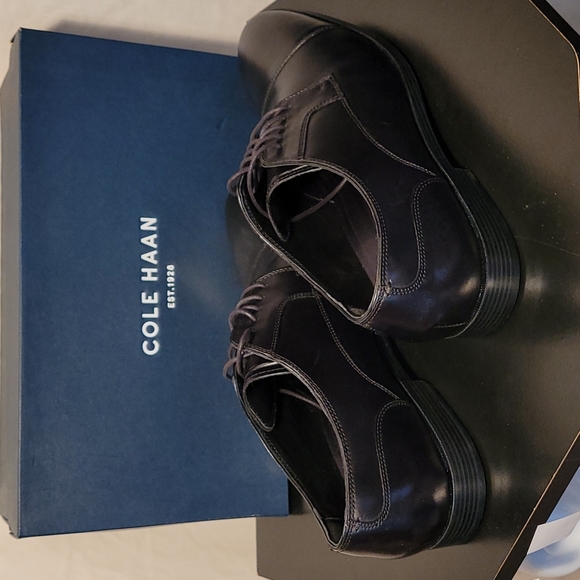Cole Haan Jay Grand Cap Ox Black Leather Shoes main image 4
